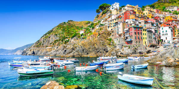 Riomaggiore, Cinque Terre, Italy Cinque Terre. Riomaggiore village in a small valley in the Liguria region of Italy.