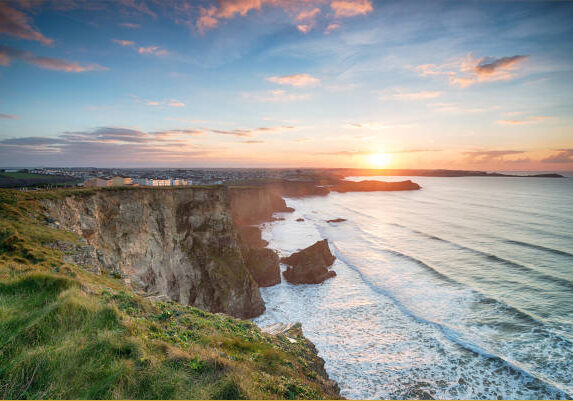 Sunset over Newquay Cornwall Rundreise – Land der Legenden