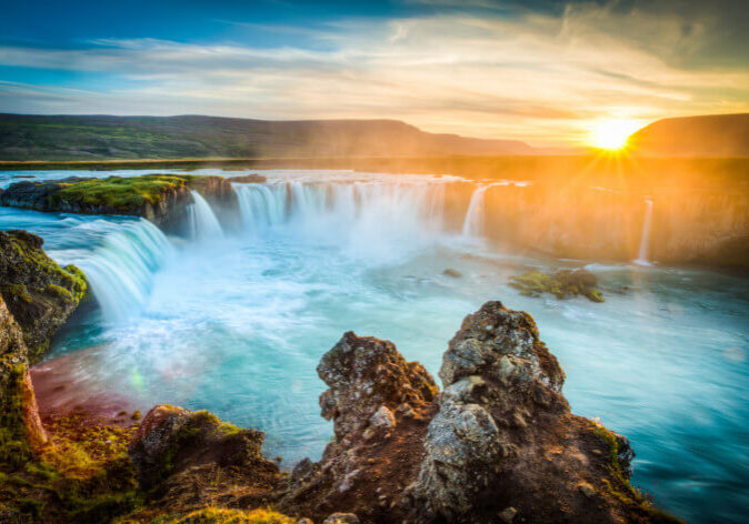 Island-Godafoss-Reisen Flugreisen Europa nach Island Godafoss.