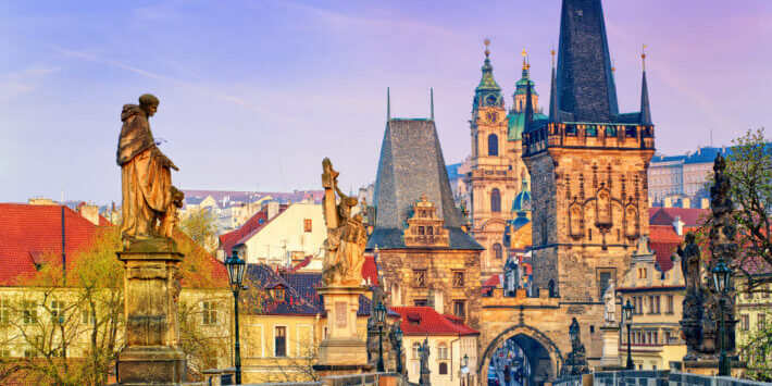 City Trip Prag, Blick auf die Karlsbrücke von Prag.