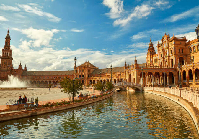 Plaza de España (Spanien). Sevilla, Andalusien in Spanien.