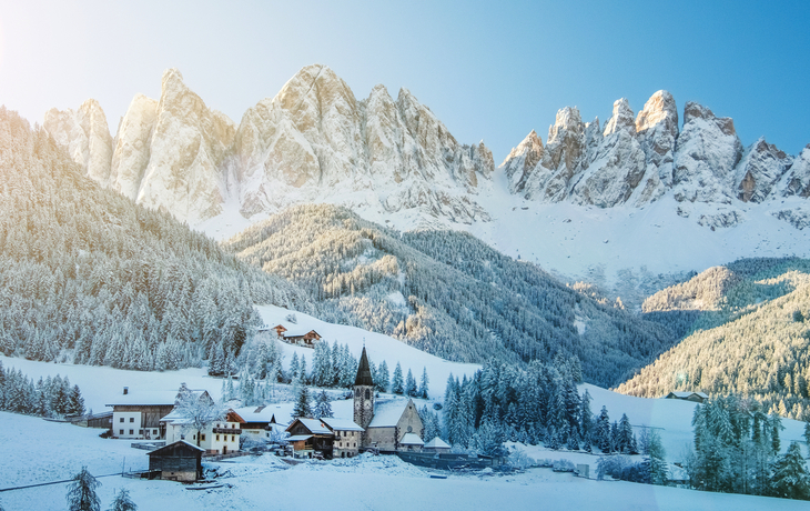 Winterpanorama Dolomiten