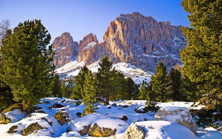 Berg Langkofel. Dolomiten, Italien