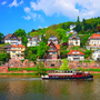 Schiff auf dem Neckar in Heidelberg