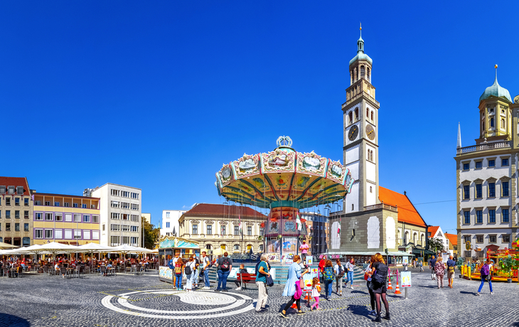 Perlachturm und Rathaus, Augsburg, Bayern, Deutschland 