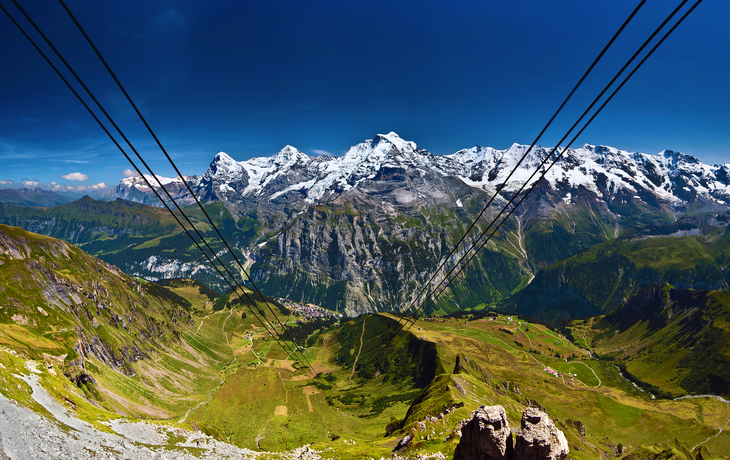 Eiger, Mönch & Jungfrau vom Schilthorn aus betrachtet