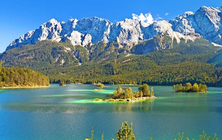 Eibsee mit Blick zur Zugspitze