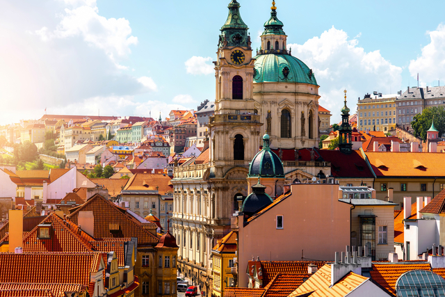 Prague cityscape view