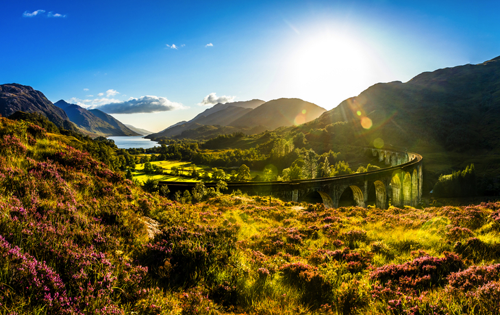 Glenfinnan-Viadukt im schottischen Hochland 