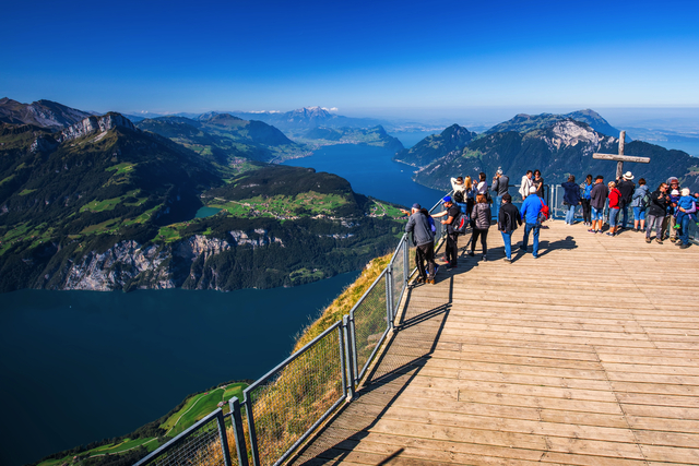 Blick auf Rigi und Pilatus