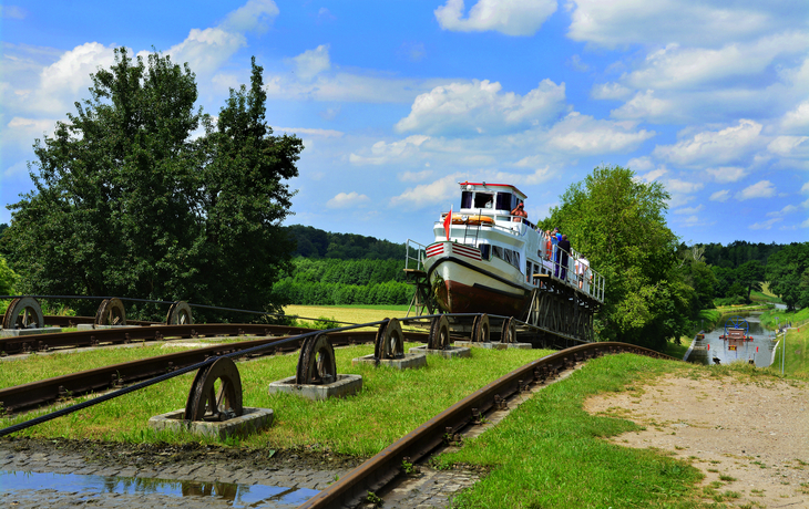 Schiff im Elblagkanal