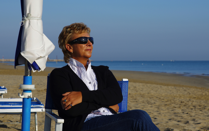 Ruhe und Entspannung am Strand von Pesaro