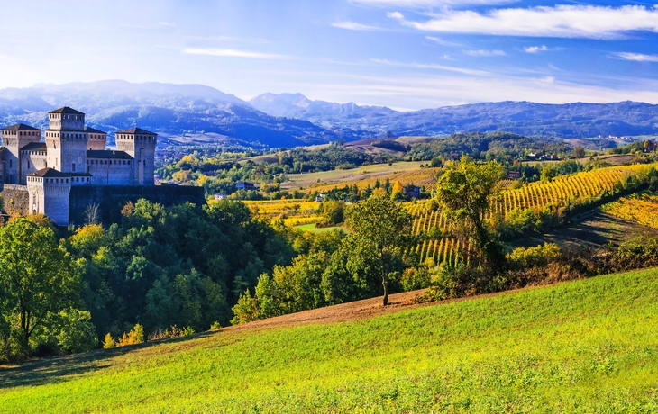 Castello di Torrechiara in der Provinz Parma, Italien