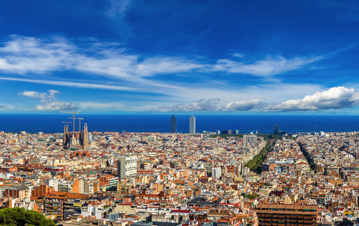 Panoramablick auf Barcelona